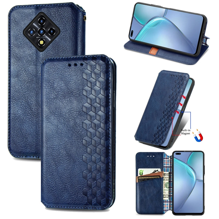 For Infinix Zero 8 Cubic Grid Pressed Horizontal Flip Magnetic Leather Case with Holder & Card Slots & Wallet