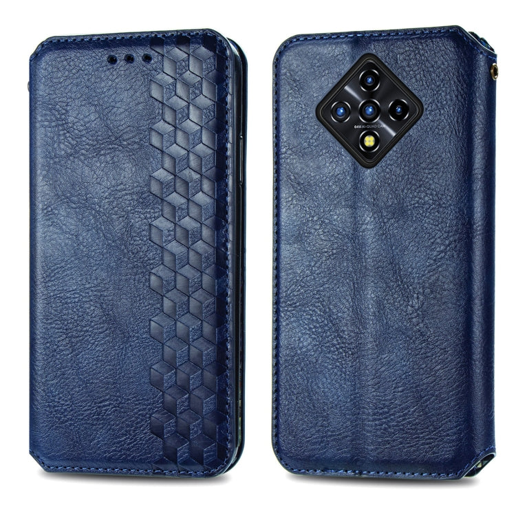 For Infinix Zero 8 Cubic Grid Pressed Horizontal Flip Magnetic Leather Case with Holder & Card Slots & Wallet