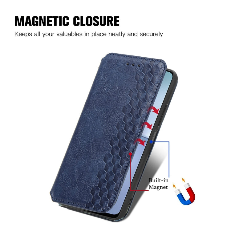 For Infinix Zero 8 Cubic Grid Pressed Horizontal Flip Magnetic Leather Case with Holder & Card Slots & Wallet