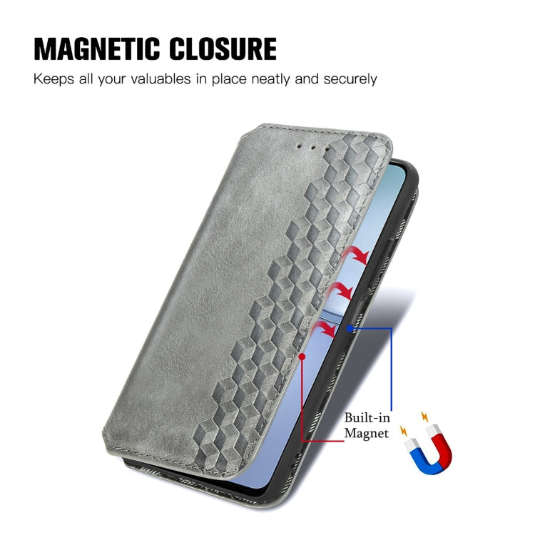 For Infinix Zero 8 Cubic Grid Pressed Horizontal Flip Magnetic Leather Case with Holder & Card Slots & Wallet