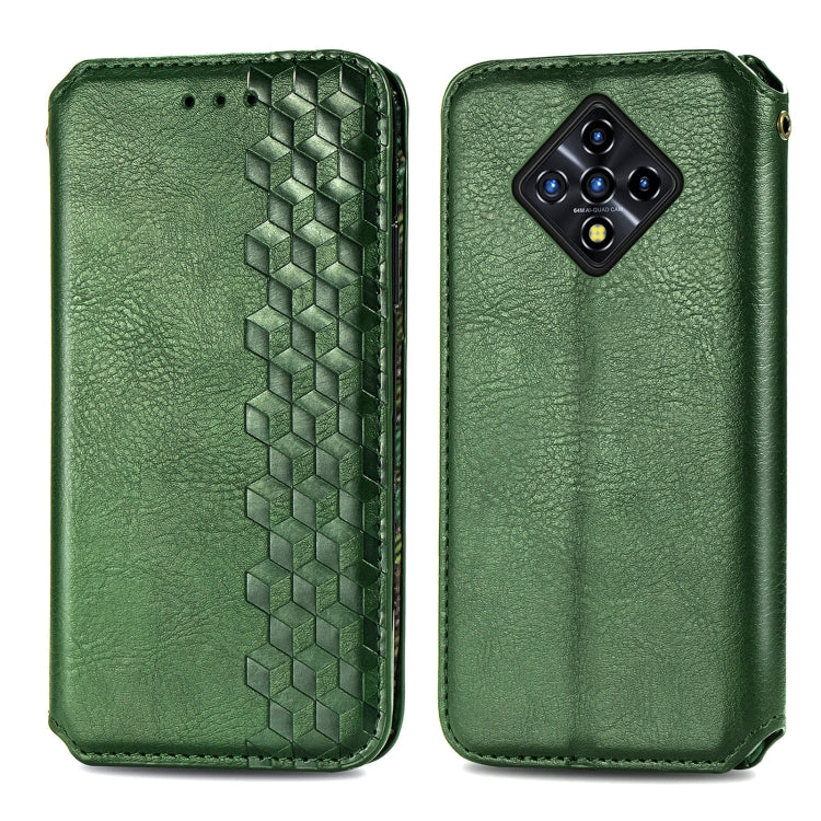 For Infinix Zero 8 Cubic Grid Pressed Horizontal Flip Magnetic Leather Case with Holder & Card Slots & Wallet