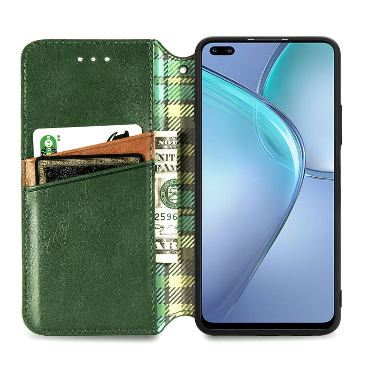 For Infinix Zero 8 Cubic Grid Pressed Horizontal Flip Magnetic Leather Case with Holder & Card Slots & Wallet
