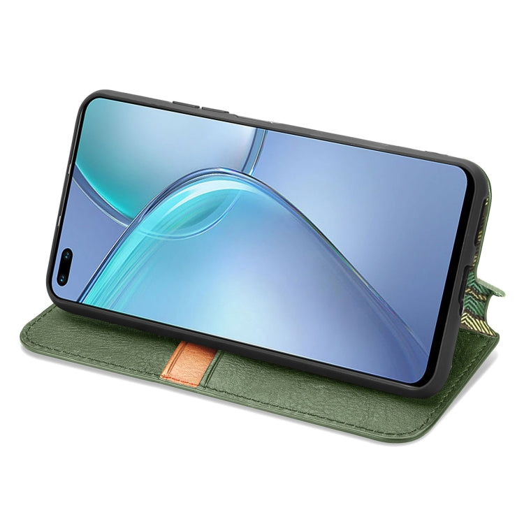 For Infinix Zero 8 Cubic Grid Pressed Horizontal Flip Magnetic Leather Case with Holder & Card Slots & Wallet