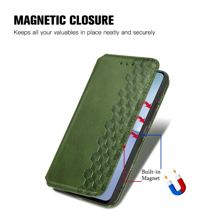 For Infinix Zero 8 Cubic Grid Pressed Horizontal Flip Magnetic Leather Case with Holder & Card Slots & Wallet