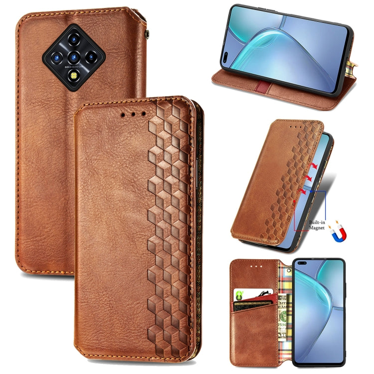 For Infinix Zero 8 Cubic Grid Pressed Horizontal Flip Magnetic Leather Case with Holder & Card Slots & Wallet