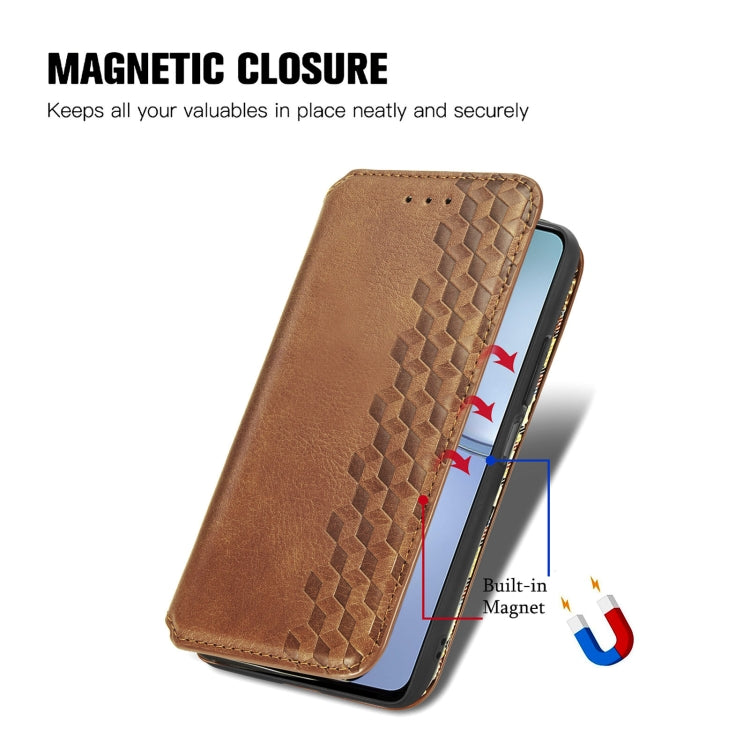 For Infinix Zero 8 Cubic Grid Pressed Horizontal Flip Magnetic Leather Case with Holder & Card Slots & Wallet