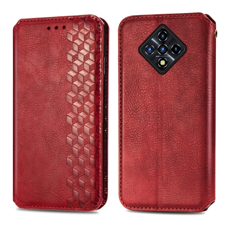 For Infinix Zero 8 Cubic Grid Pressed Horizontal Flip Magnetic Leather Case with Holder & Card Slots & Wallet