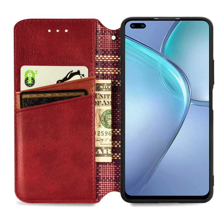 For Infinix Zero 8 Cubic Grid Pressed Horizontal Flip Magnetic Leather Case with Holder & Card Slots & Wallet
