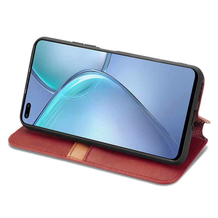 For Infinix Zero 8 Cubic Grid Pressed Horizontal Flip Magnetic Leather Case with Holder & Card Slots & Wallet