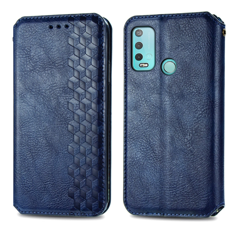 For Wiko Power U30 Cubic Grid Pressed Horizontal Flip Magnetic Leather Case with Holder & Card Slots & Wallet