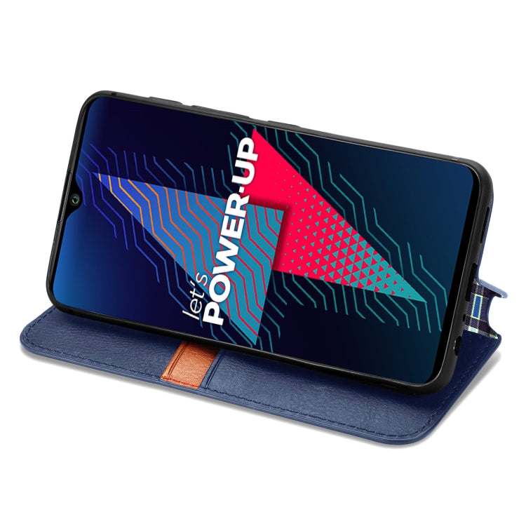 For Wiko Power U30 Cubic Grid Pressed Horizontal Flip Magnetic Leather Case with Holder & Card Slots & Wallet