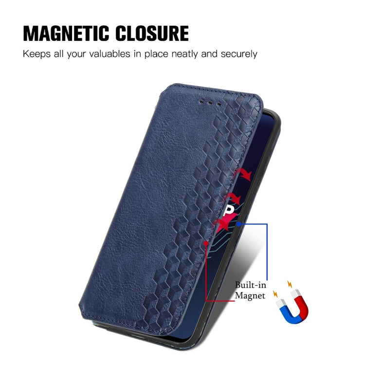 For Wiko Power U30 Cubic Grid Pressed Horizontal Flip Magnetic Leather Case with Holder & Card Slots & Wallet