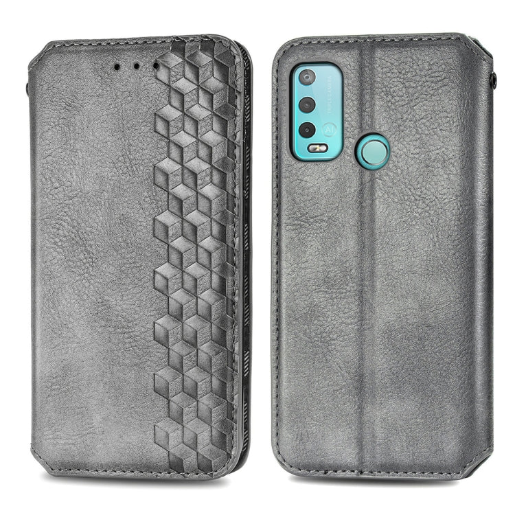 For Wiko Power U30 Cubic Grid Pressed Horizontal Flip Magnetic Leather Case with Holder & Card Slots & Wallet