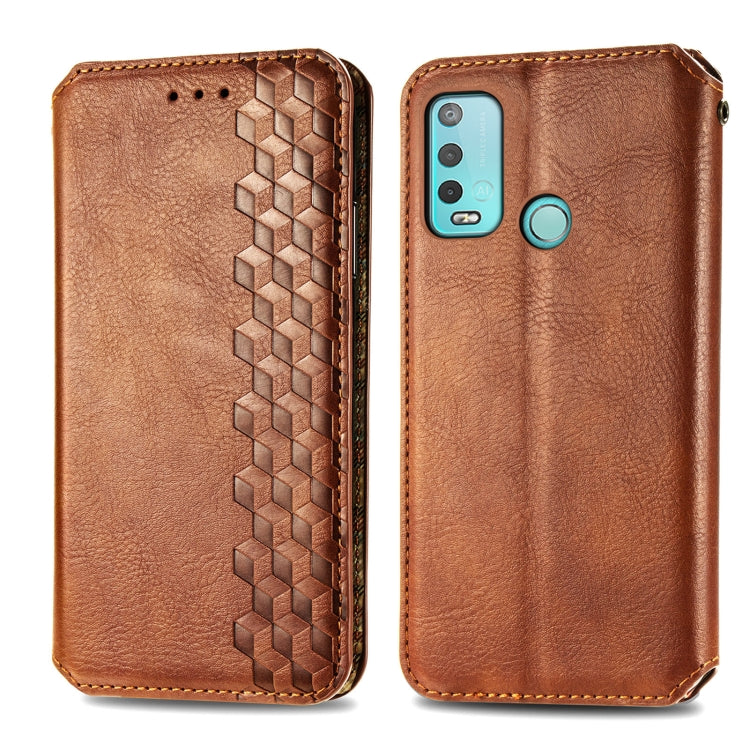 For Wiko Power U30 Cubic Grid Pressed Horizontal Flip Magnetic Leather Case with Holder & Card Slots & Wallet
