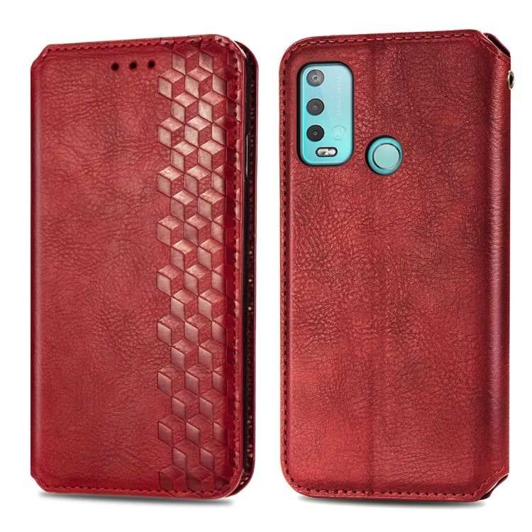 For Wiko Power U30 Cubic Grid Pressed Horizontal Flip Magnetic Leather Case with Holder & Card Slots & Wallet