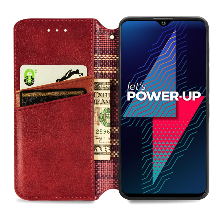 For Wiko Power U30 Cubic Grid Pressed Horizontal Flip Magnetic Leather Case with Holder & Card Slots & Wallet