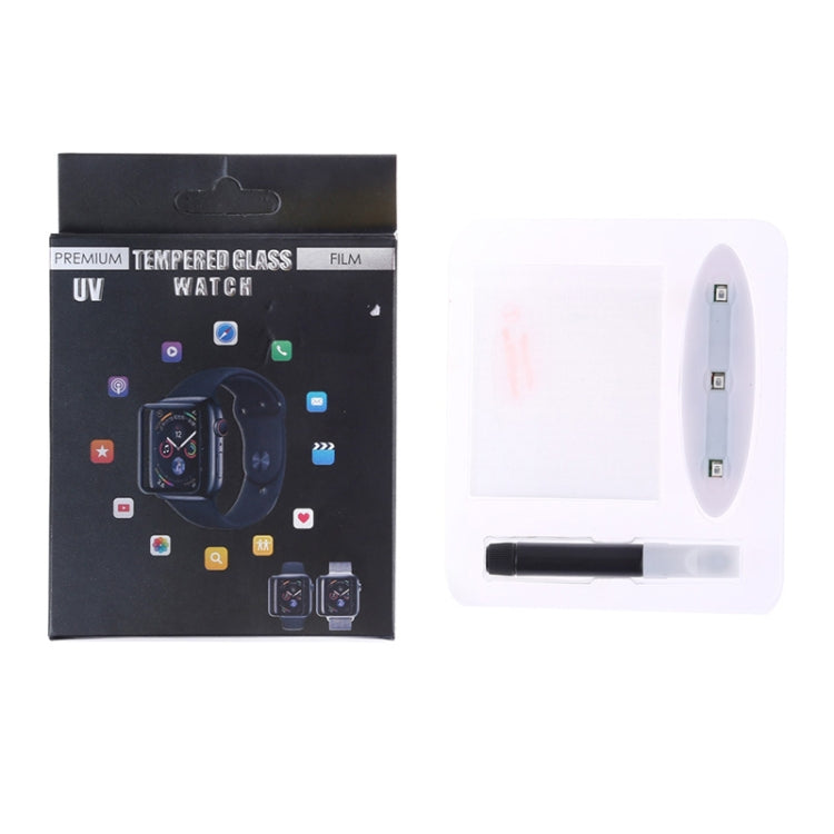 UV Liquid Curved Full Glue Full Screen Tempered Glass Film For Apple Watch Series 8 / 7 41mm