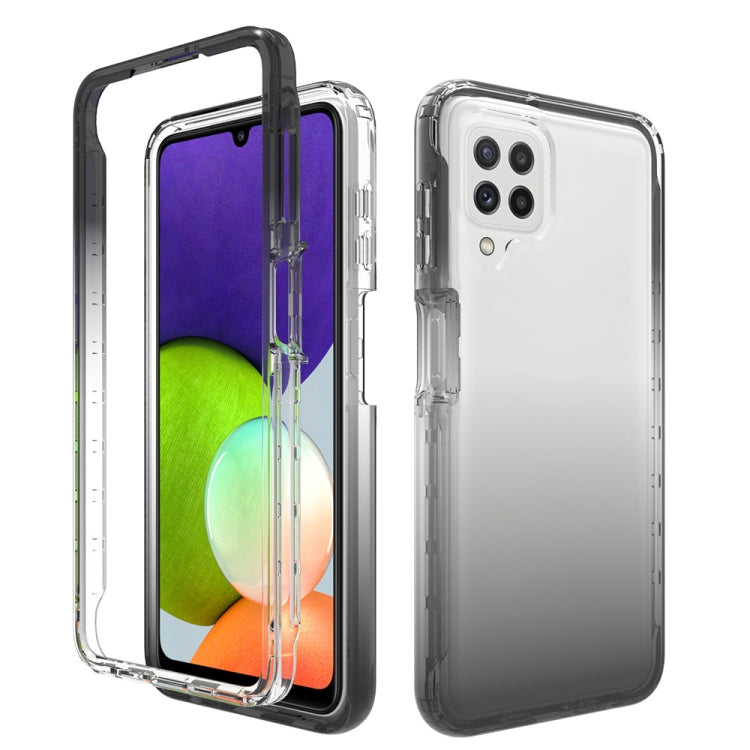 For Samsung Galaxy A22 4G High Transparency Two-color Gradual Change PC+TPU Phone Case