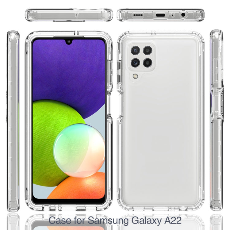For Samsung Galaxy A22 4G High Transparency Two-color Gradual Change PC+TPU Phone Case