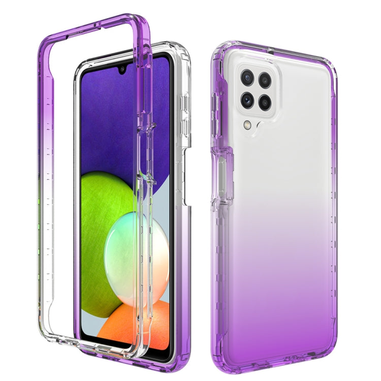 For Samsung Galaxy A22 4G High Transparency Two-color Gradual Change PC+TPU Phone Case