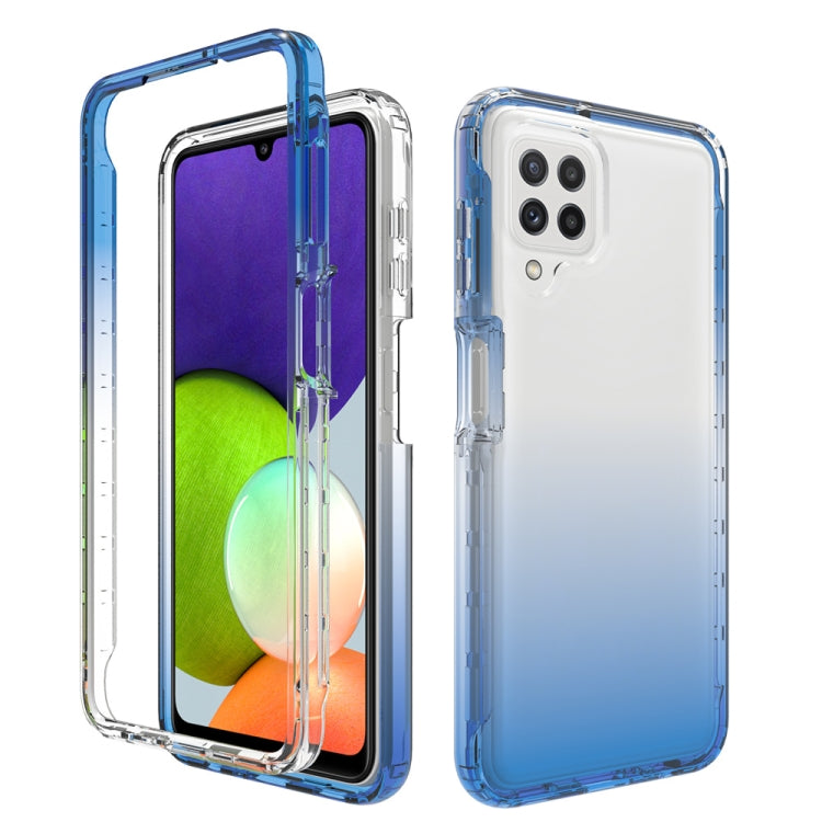 For Samsung Galaxy A22 4G High Transparency Two-color Gradual Change PC+TPU Phone Case