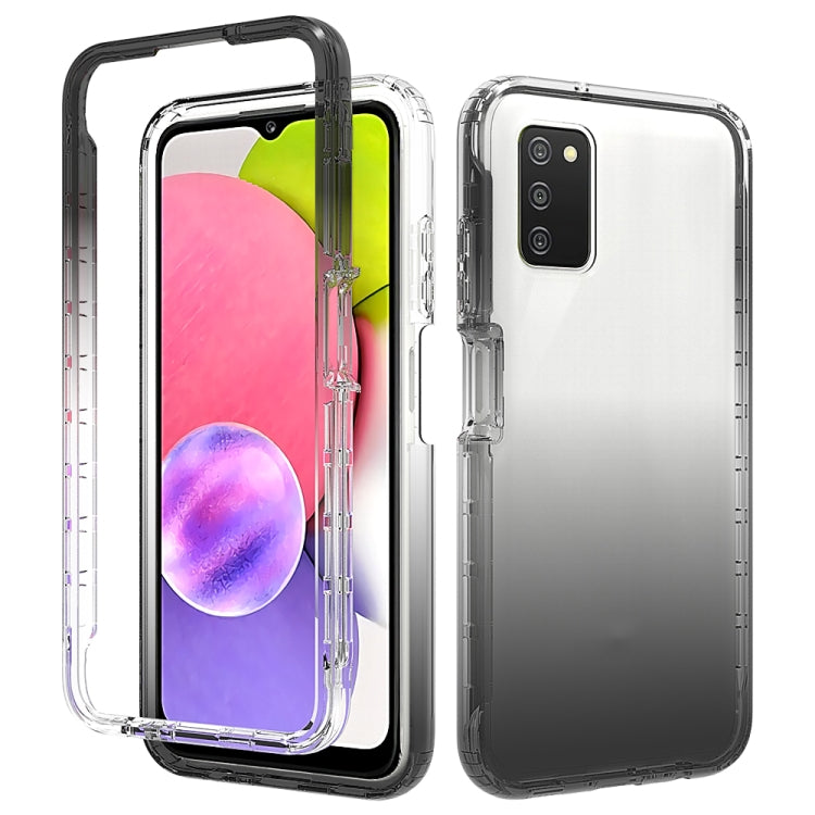 For Samsung Galaxy A03s 166mm High Transparency Two-color Gradual Change PC+TPU Phone Case