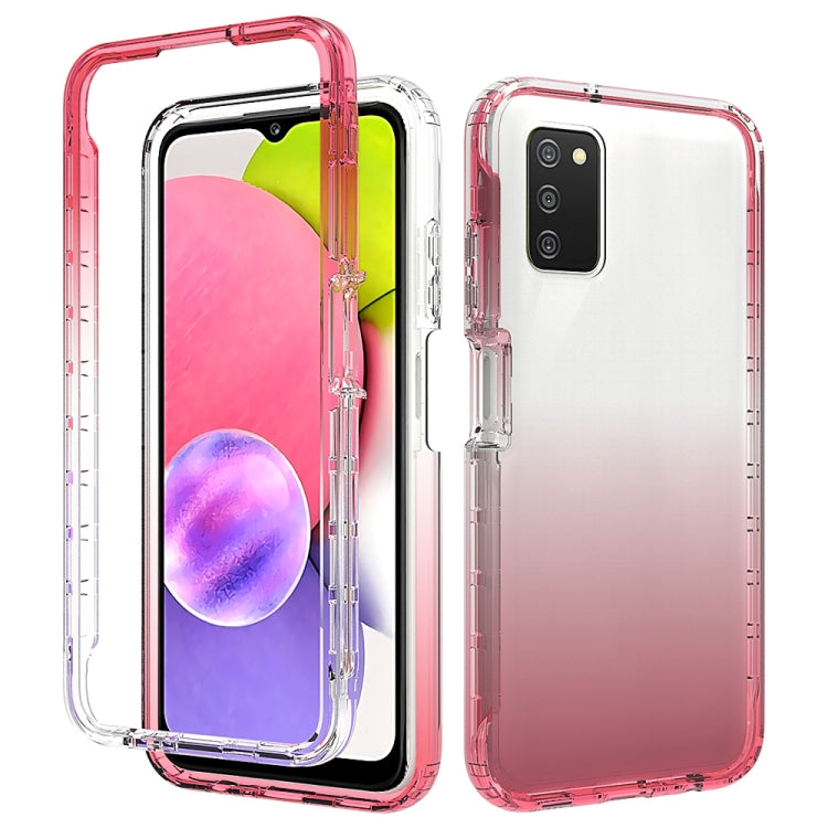 For Samsung Galaxy A03s 166mm High Transparency Two-color Gradual Change PC+TPU Phone Case
