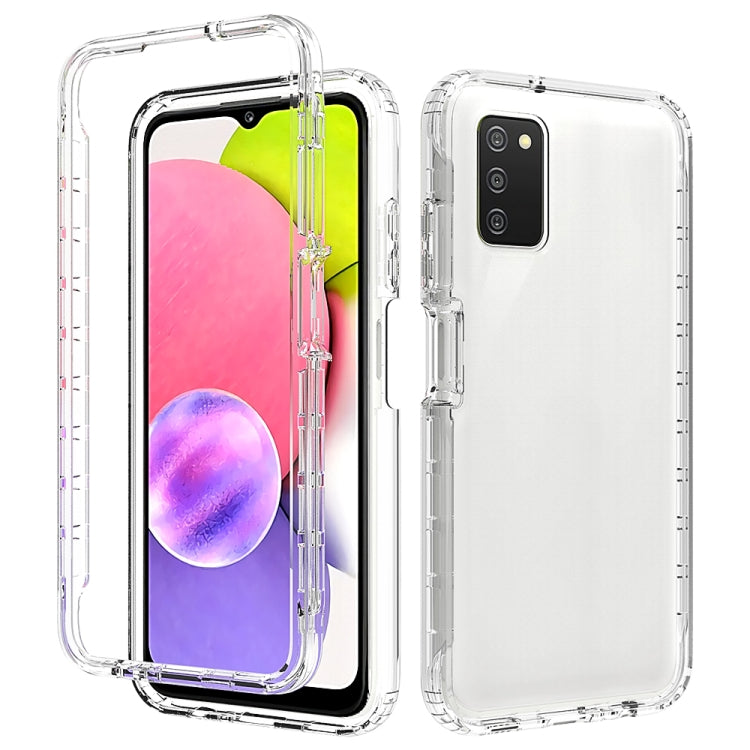 For Samsung Galaxy A03s 166mm High Transparency Two-color Gradual Change PC+TPU Phone Case