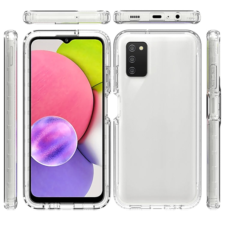 For Samsung Galaxy A03s 166mm High Transparency Two-color Gradual Change PC+TPU Phone Case