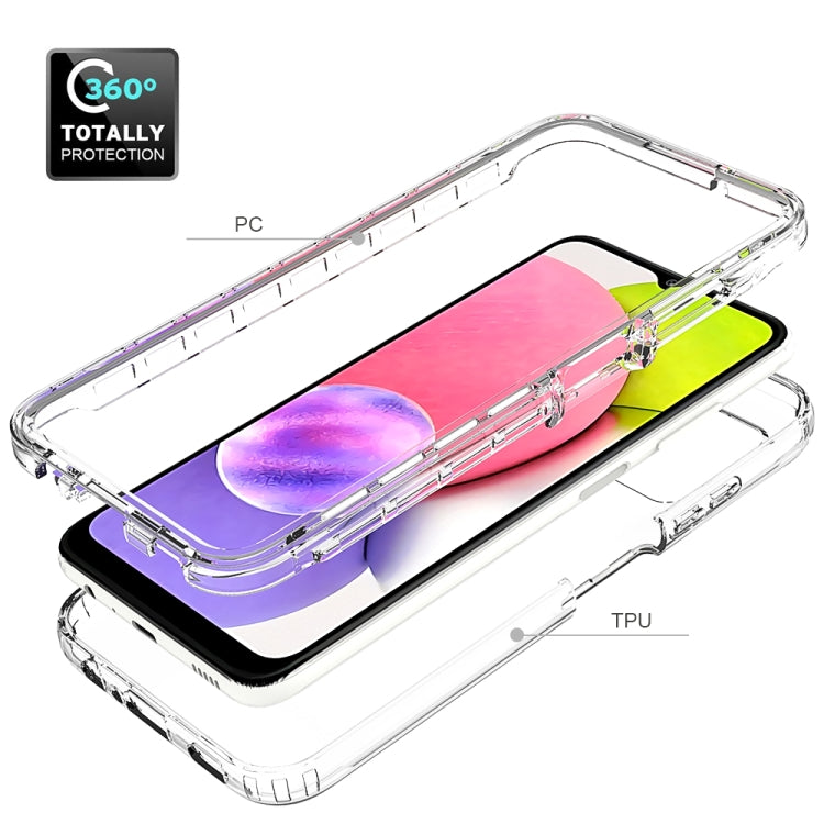 For Samsung Galaxy A03s 166mm High Transparency Two-color Gradual Change PC+TPU Phone Case