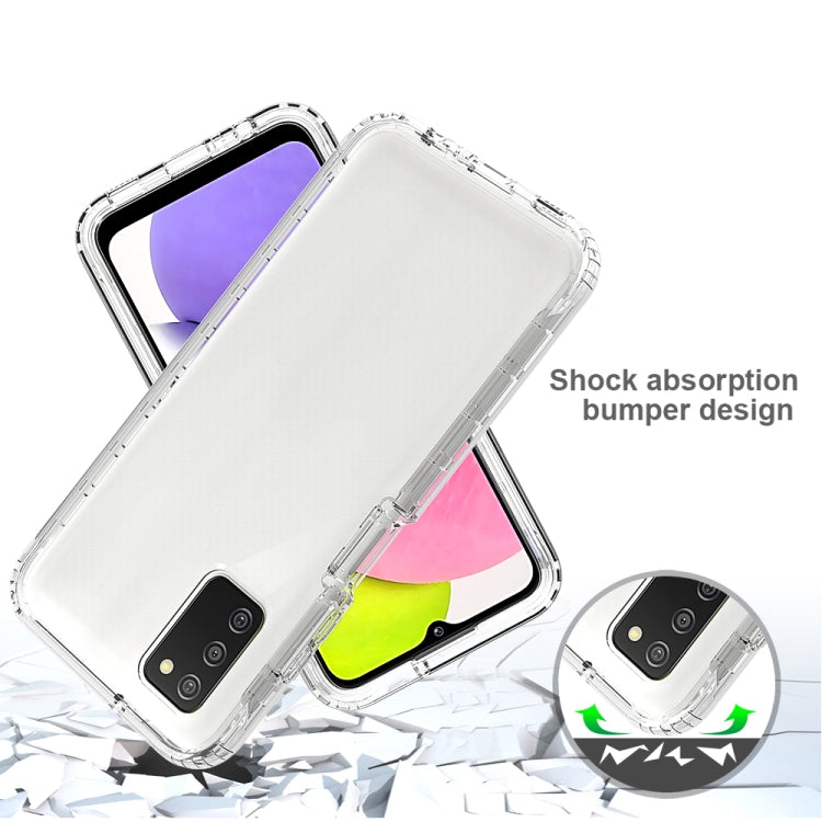 For Samsung Galaxy A03s 166mm High Transparency Two-color Gradual Change PC+TPU Phone Case