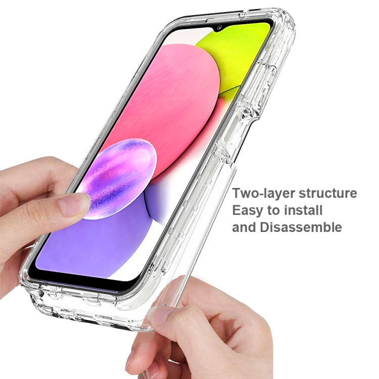 For Samsung Galaxy A03s 166mm High Transparency Two-color Gradual Change PC+TPU Phone Case
