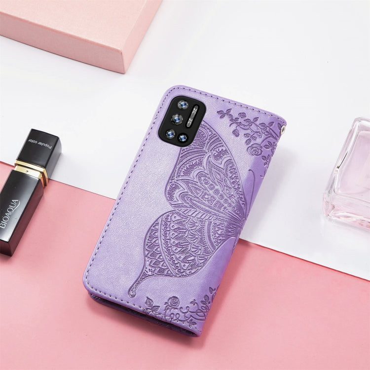 For DOOGEE N40 Pro Butterfly Love Flowers Embossed Horizontal Flip Leather Case with Holder & Card Slots & Wallet & Lanyard