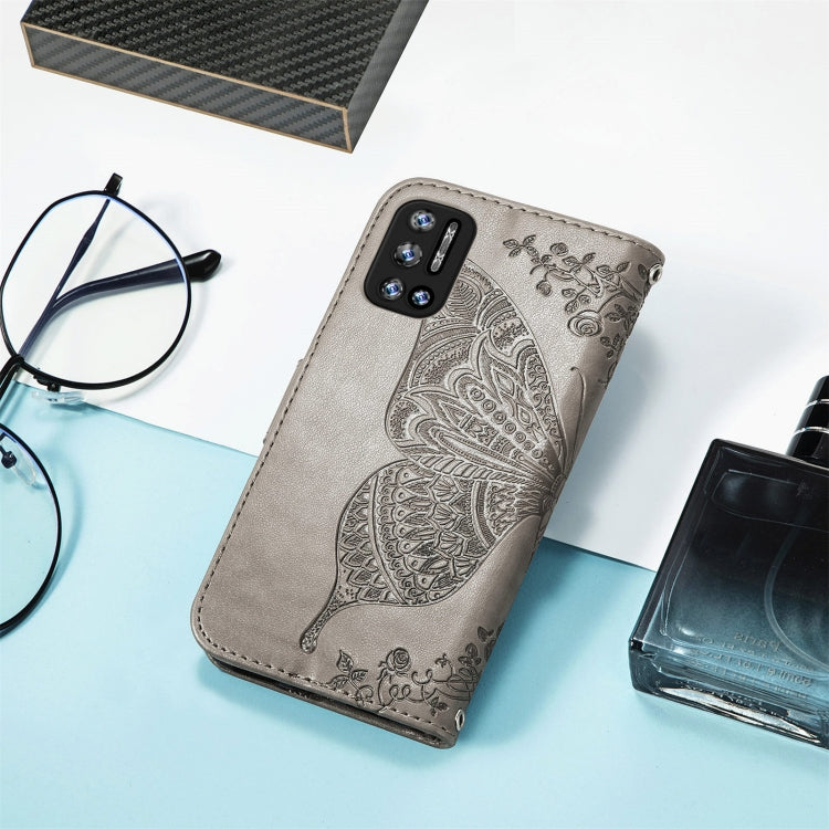 For DOOGEE N40 Pro Butterfly Love Flowers Embossed Horizontal Flip Leather Case with Holder & Card Slots & Wallet & Lanyard