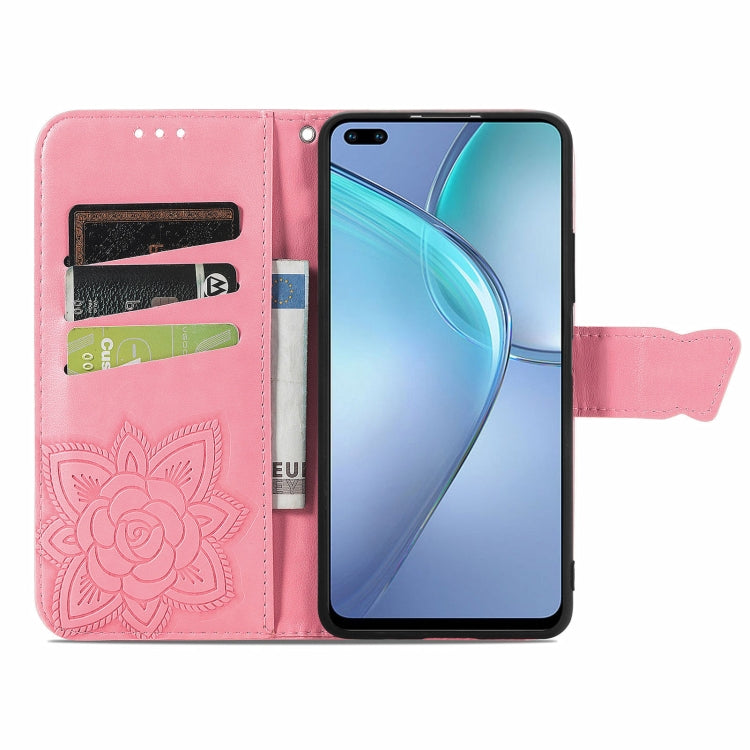 For Infinix Zero 8 Butterfly Love Flowers Embossed Horizontal Flip Leather Case with Holder & Card Slots & Wallet & Lanyard