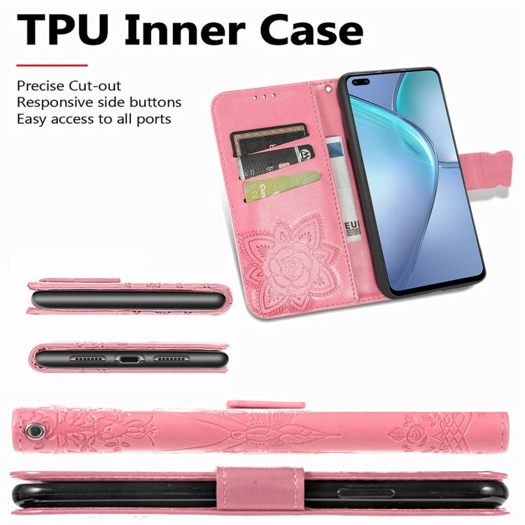 For Infinix Zero 8 Butterfly Love Flowers Embossed Horizontal Flip Leather Case with Holder & Card Slots & Wallet & Lanyard