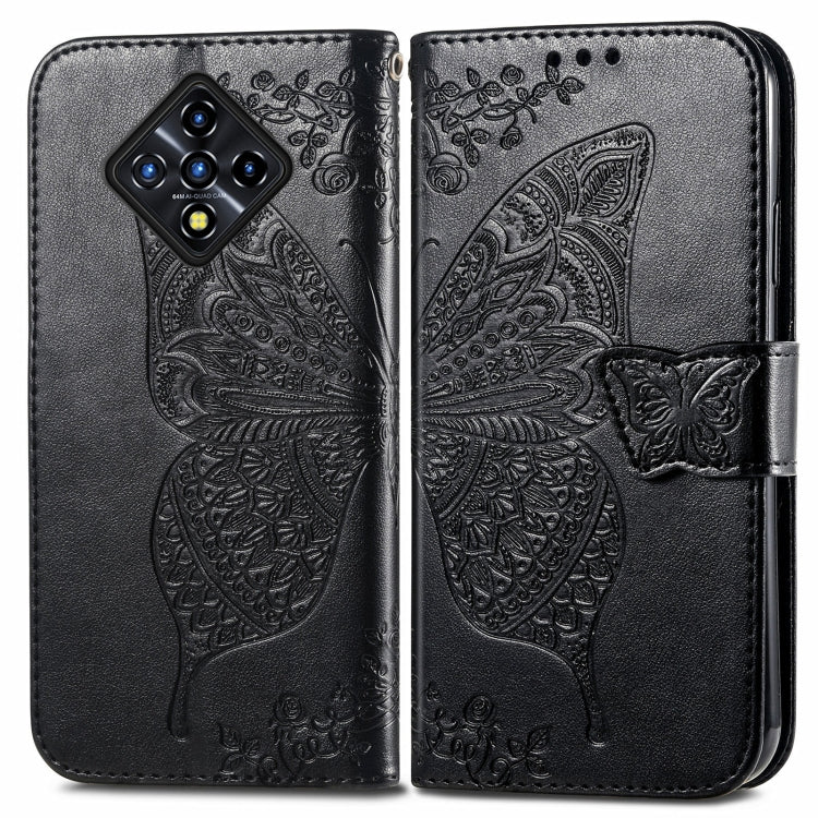 For Infinix Zero 8 Butterfly Love Flowers Embossed Horizontal Flip Leather Case with Holder & Card Slots & Wallet & Lanyard