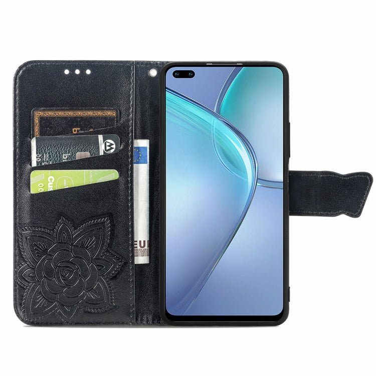 For Infinix Zero 8 Butterfly Love Flowers Embossed Horizontal Flip Leather Case with Holder & Card Slots & Wallet & Lanyard