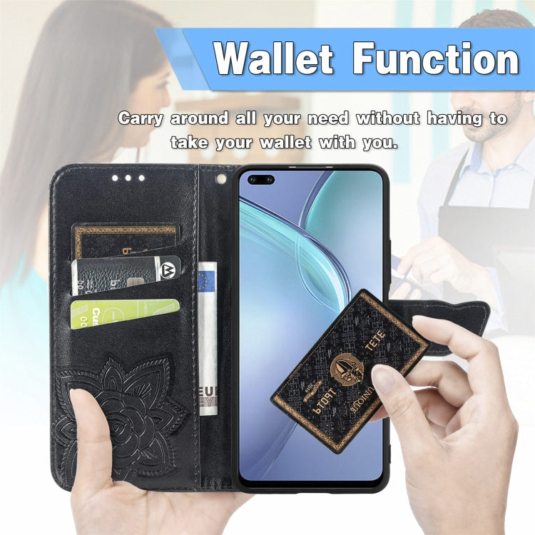 For Infinix Zero 8 Butterfly Love Flowers Embossed Horizontal Flip Leather Case with Holder & Card Slots & Wallet & Lanyard