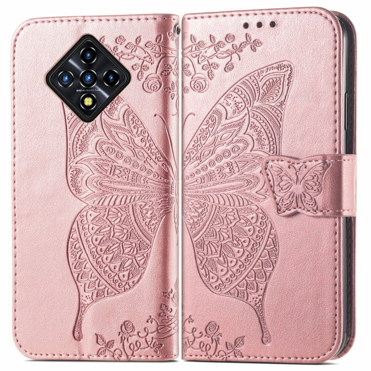 For Infinix Zero 8 Butterfly Love Flowers Embossed Horizontal Flip Leather Case with Holder & Card Slots & Wallet & Lanyard