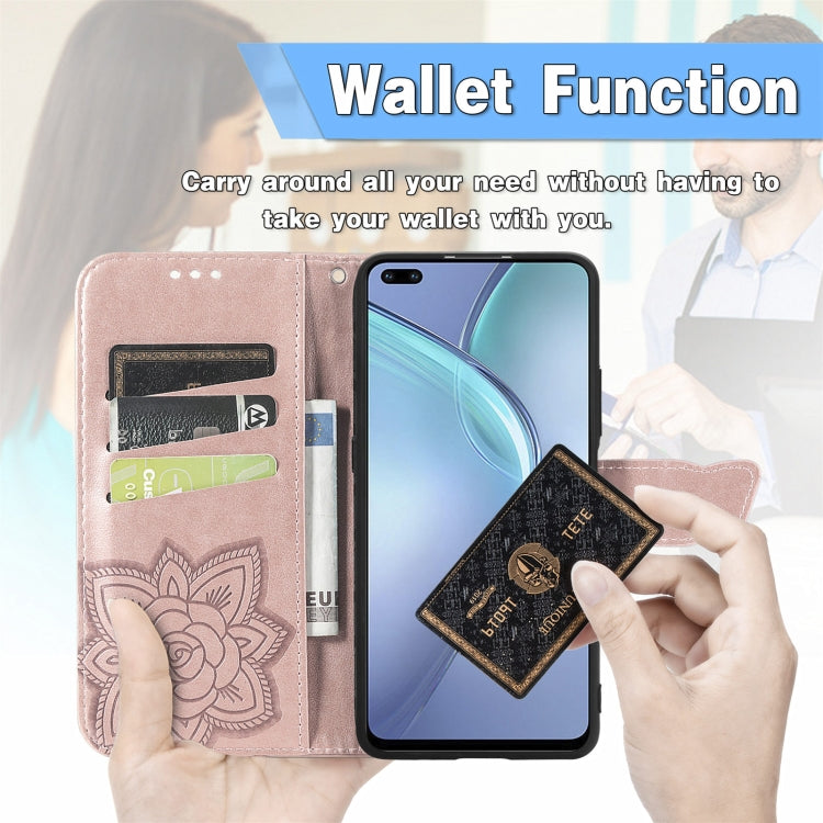 For Infinix Zero 8 Butterfly Love Flowers Embossed Horizontal Flip Leather Case with Holder & Card Slots & Wallet & Lanyard