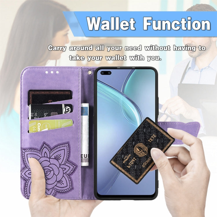 For Infinix Zero 8 Butterfly Love Flowers Embossed Horizontal Flip Leather Case with Holder & Card Slots & Wallet & Lanyard