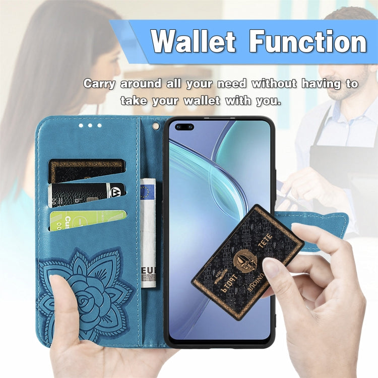 For Infinix Zero 8 Butterfly Love Flowers Embossed Horizontal Flip Leather Case with Holder & Card Slots & Wallet & Lanyard