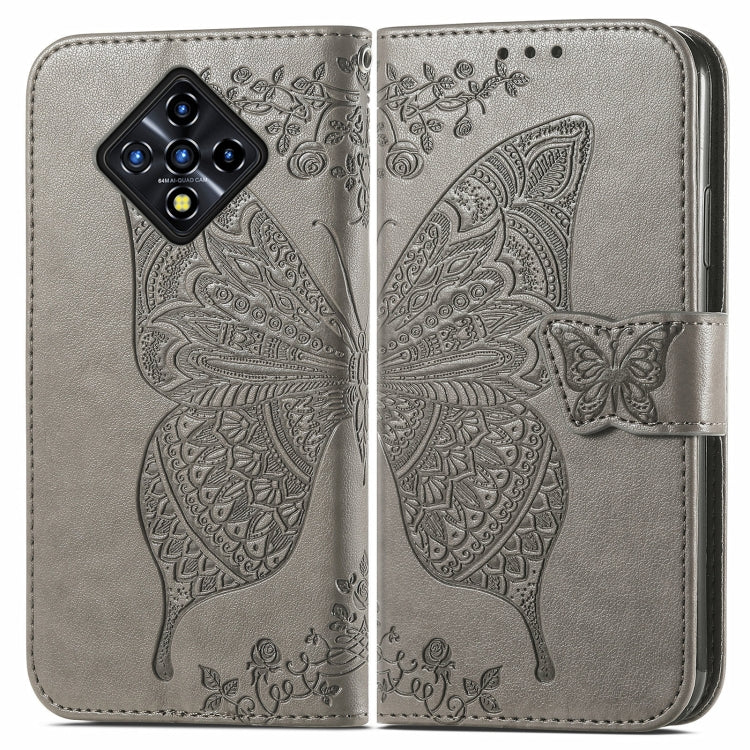 For Infinix Zero 8 Butterfly Love Flowers Embossed Horizontal Flip Leather Case with Holder & Card Slots & Wallet & Lanyard