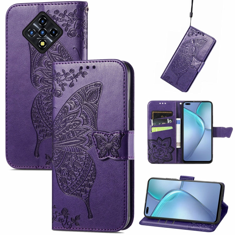 For Infinix Zero 8 Butterfly Love Flowers Embossed Horizontal Flip Leather Case with Holder & Card Slots & Wallet & Lanyard
