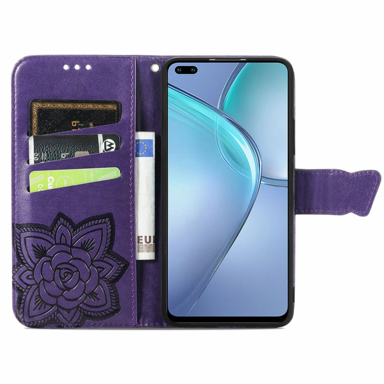 For Infinix Zero 8 Butterfly Love Flowers Embossed Horizontal Flip Leather Case with Holder & Card Slots & Wallet & Lanyard