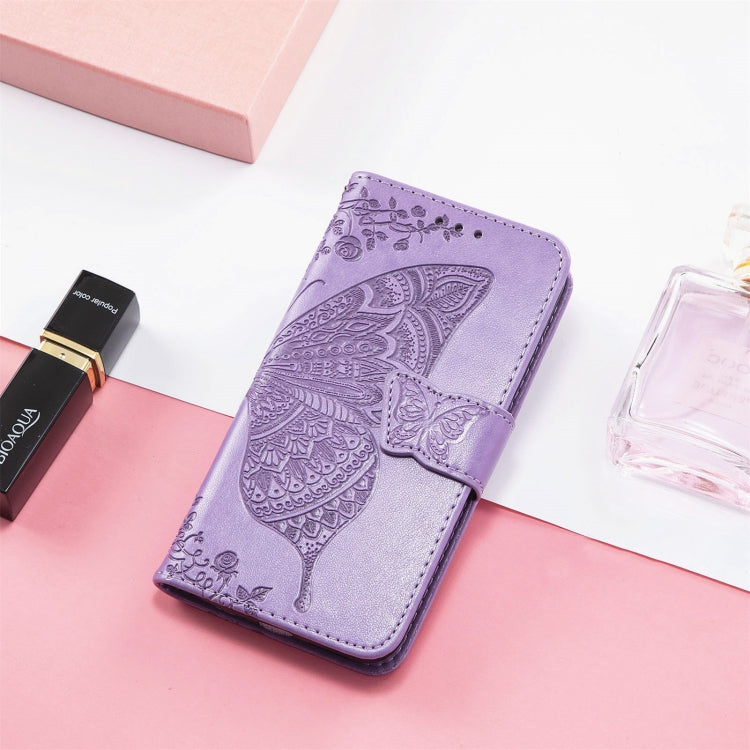 For Vodafone Smart E11 Butterfly Love Flowers Embossed Horizontal Flip Leather Case with Holder & Card Slots & Wallet & Lanyard