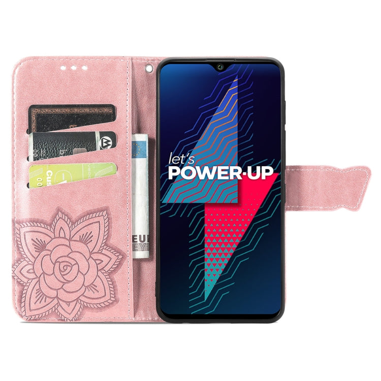 For Wiko Power U30 Butterfly Love Flowers Embossed Horizontal Flip Leather Case with Holder & Card Slots & Wallet & Lanyard