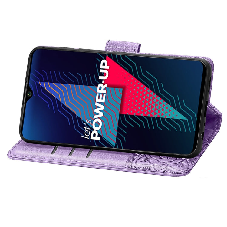 For Wiko Power U30 Butterfly Love Flowers Embossed Horizontal Flip Leather Case with Holder & Card Slots & Wallet & Lanyard