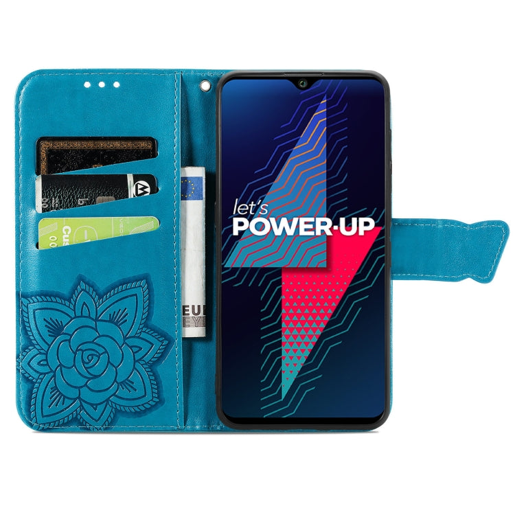 For Wiko Power U30 Butterfly Love Flowers Embossed Horizontal Flip Leather Case with Holder & Card Slots & Wallet & Lanyard